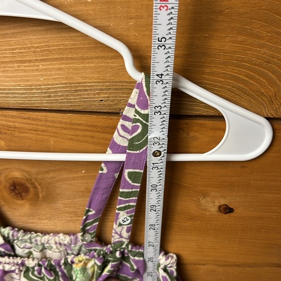 Pataloha Dress Med Worn Wear Purple Acai Tropical Cover Up Ruffle Strappy Mini - Picture 3 of 9